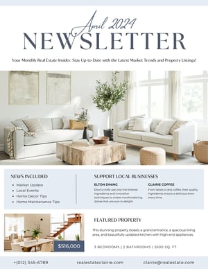 Realtor Newsletter Templates 