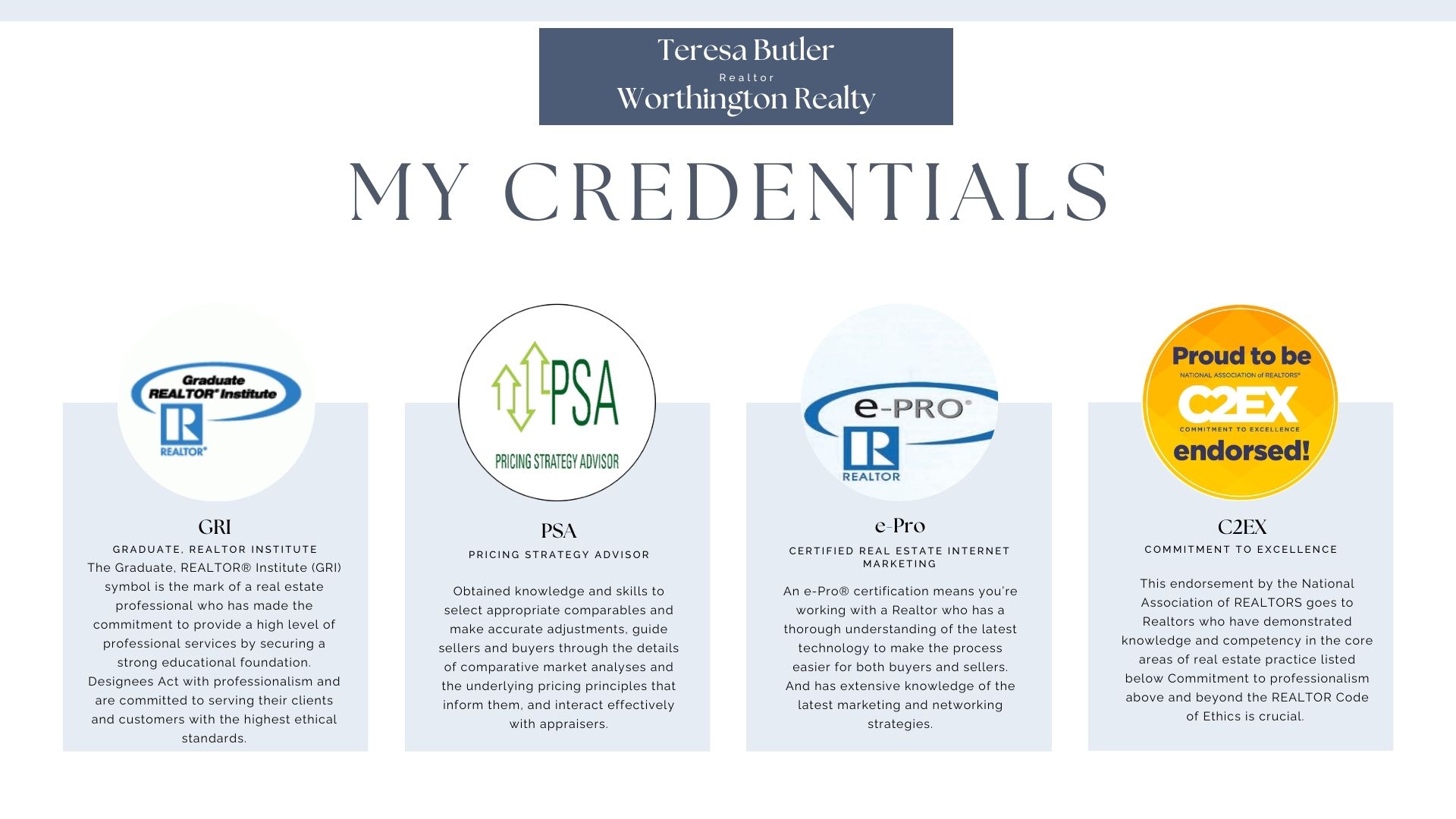 My Credentials My Credentials